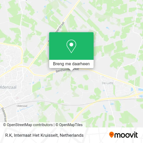 R.K, Internaat Het Kruisselt kaart