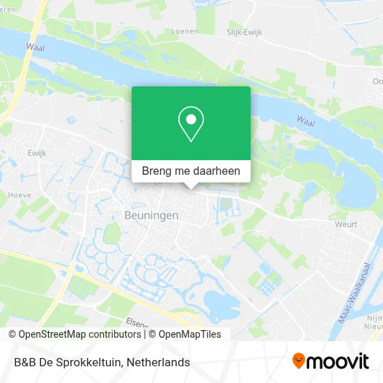 B&B De Sprokkeltuin kaart