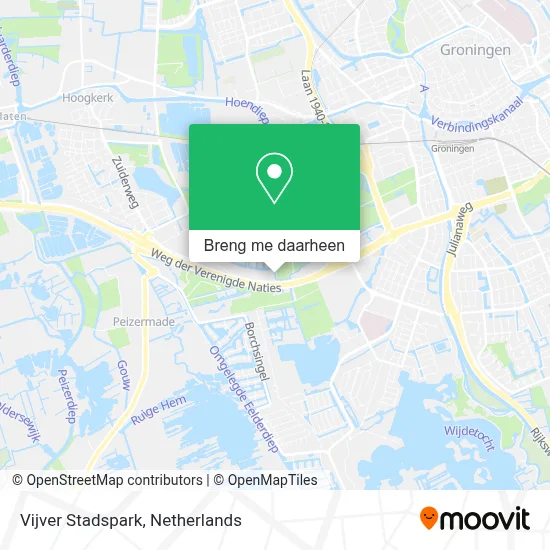 Vijver Stadspark kaart