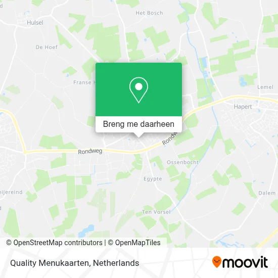 Quality Menukaarten kaart