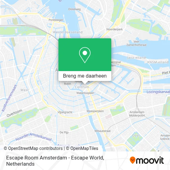 Escape Room Amsterdam - Escape World kaart