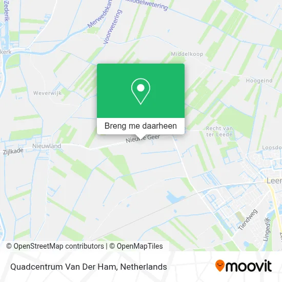 Quadcentrum Van Der Ham kaart