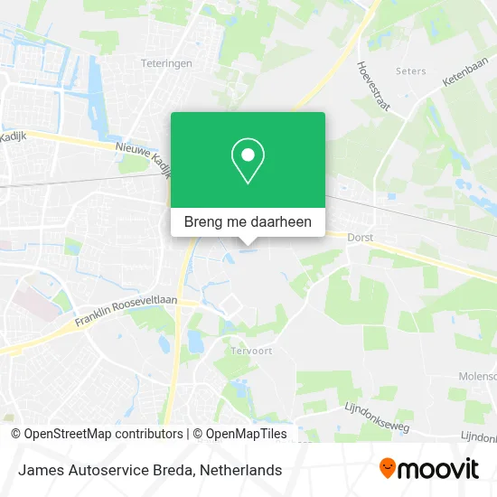 James Autoservice Breda kaart