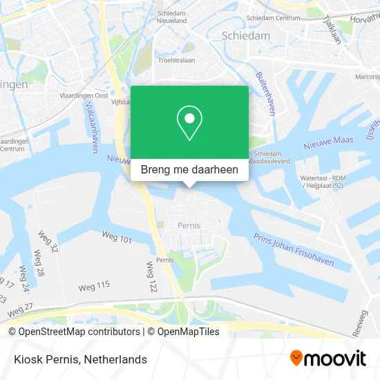 Kiosk Pernis kaart