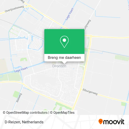 D-Reizen kaart