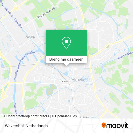 Wevershal kaart