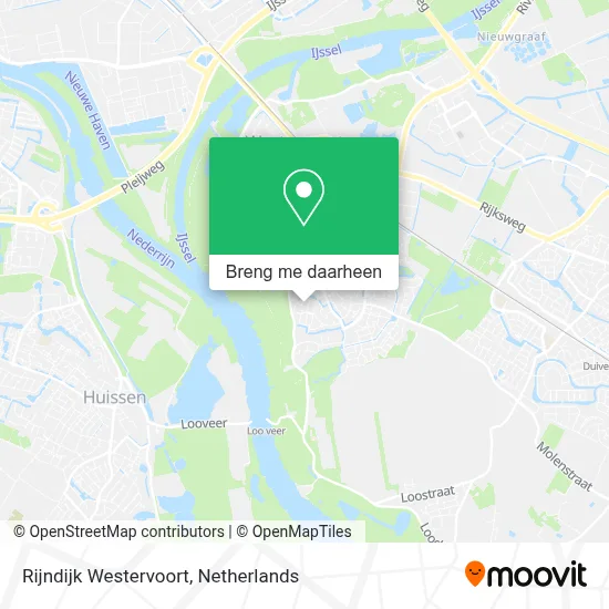 Rijndijk Westervoort kaart