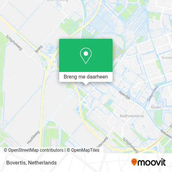 Bovertis kaart