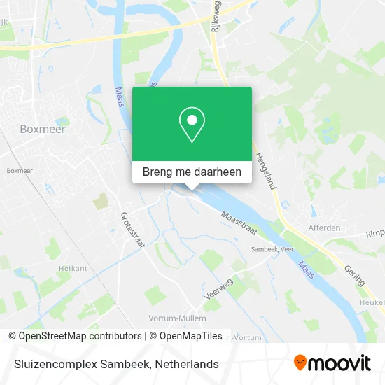 Sluizencomplex Sambeek kaart