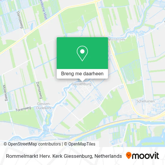 Rommelmarkt Herv. Kerk Giessenburg kaart