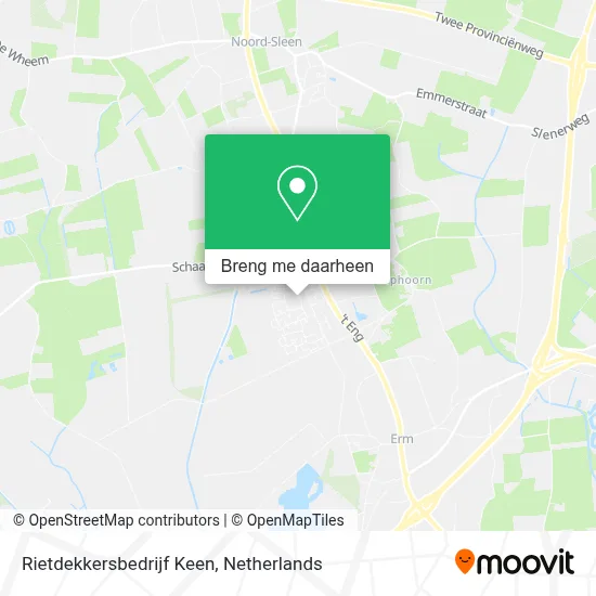 Rietdekkersbedrijf Keen kaart
