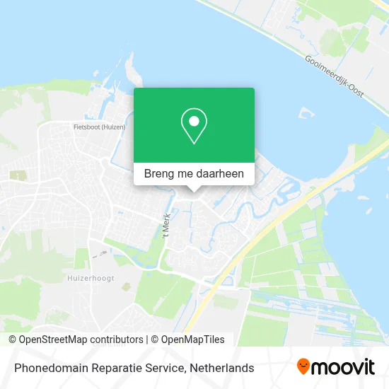 Phonedomain Reparatie Service kaart