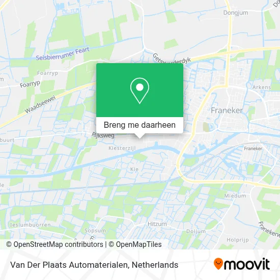 Van Der Plaats Automaterialen kaart