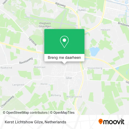 Kerst Lichtshow Gilze kaart