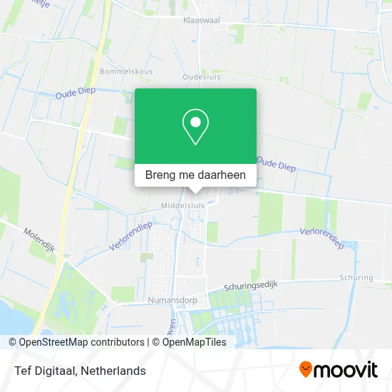 Tef Digitaal kaart