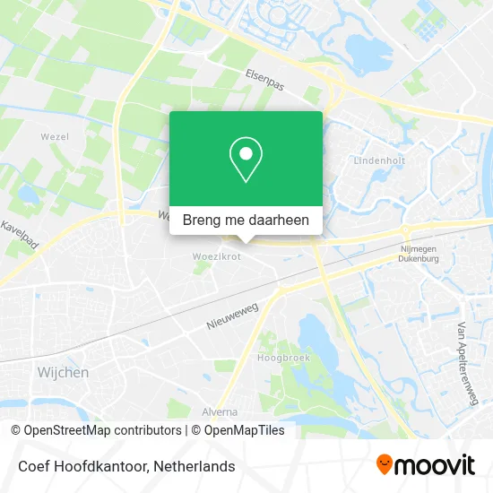 Coef Hoofdkantoor kaart