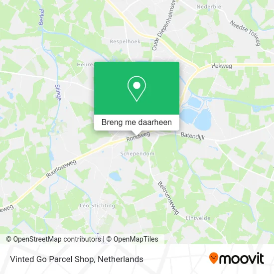 Vinted Go Parcel Shop kaart