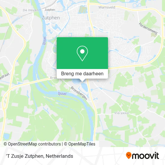 'T Zusje Zutphen kaart