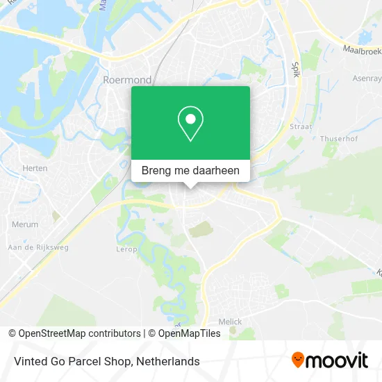 Vinted Go Parcel Shop kaart