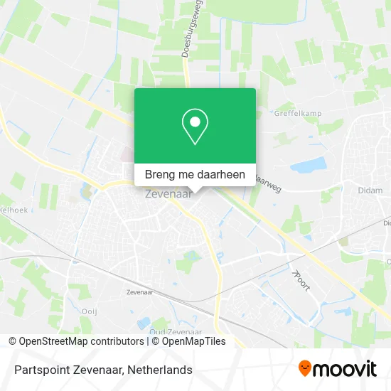 Partspoint Zevenaar kaart
