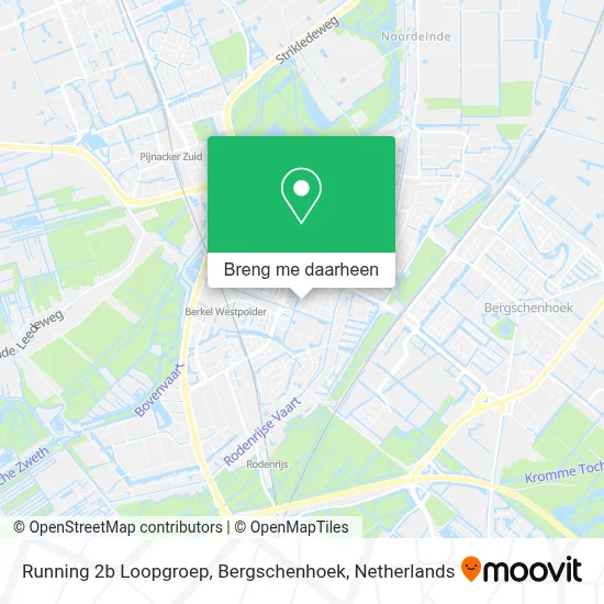 Running 2b Loopgroep, Bergschenhoek kaart