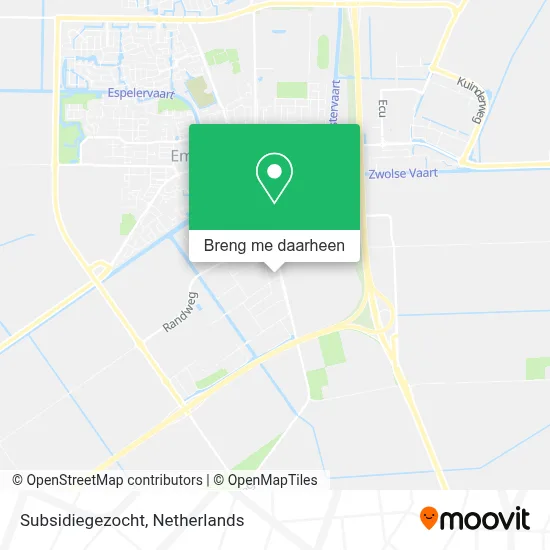 Subsidiegezocht kaart