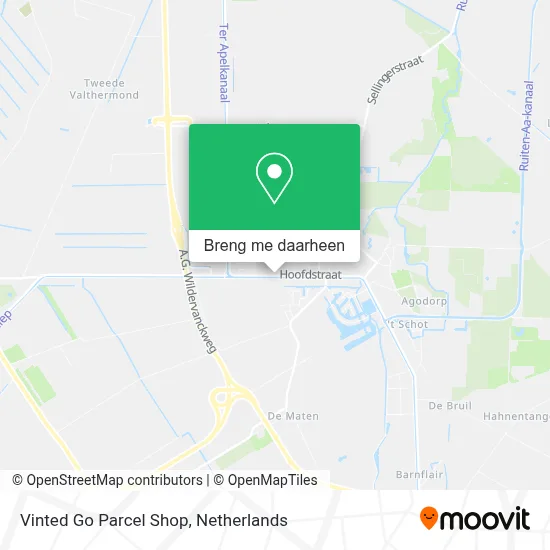 Vinted Go Parcel Shop kaart