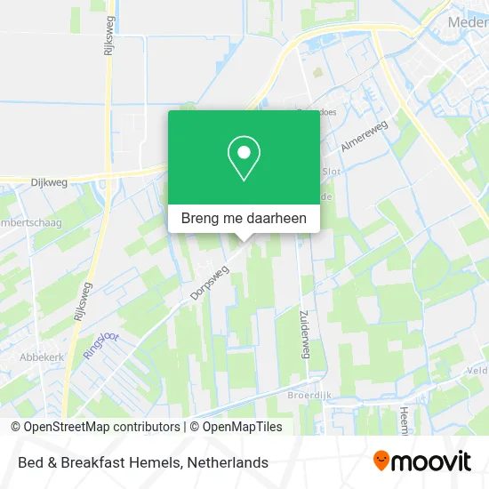 Bed & Breakfast Hemels kaart