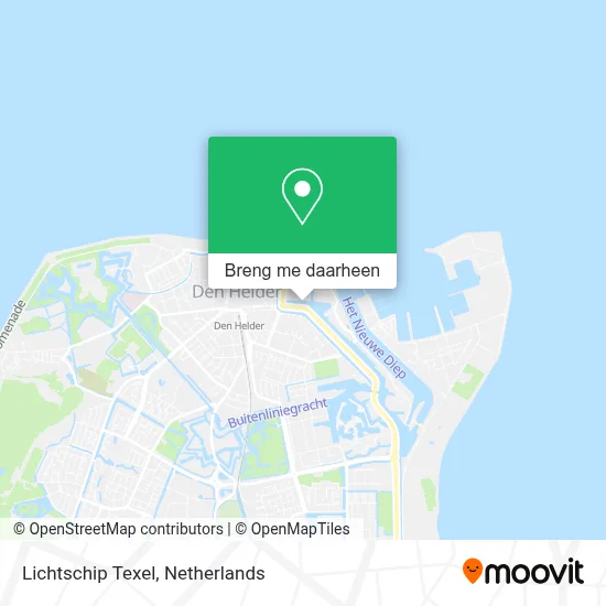 Lichtschip Texel kaart