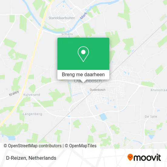D-Reizen kaart