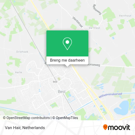 Van Hair kaart
