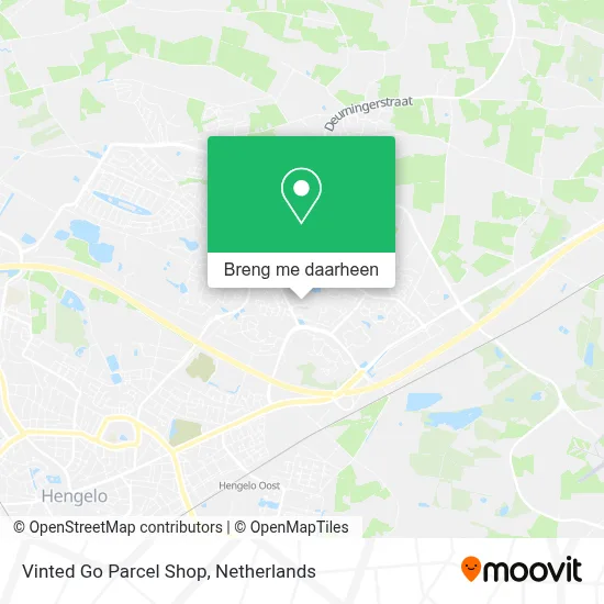 Vinted Go Parcel Shop kaart