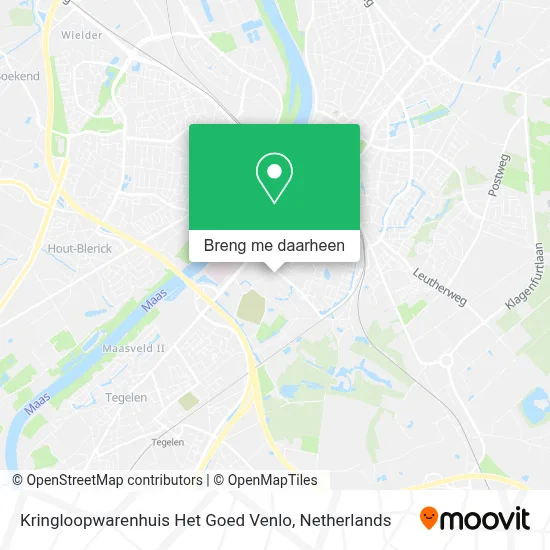 Kringloopwarenhuis Het Goed Venlo kaart
