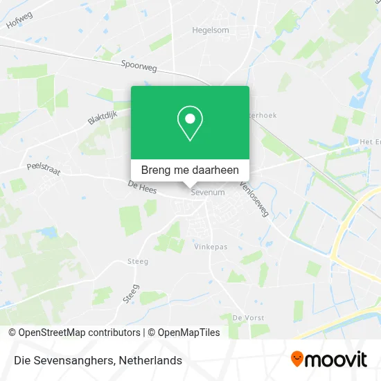 Die Sevensanghers kaart