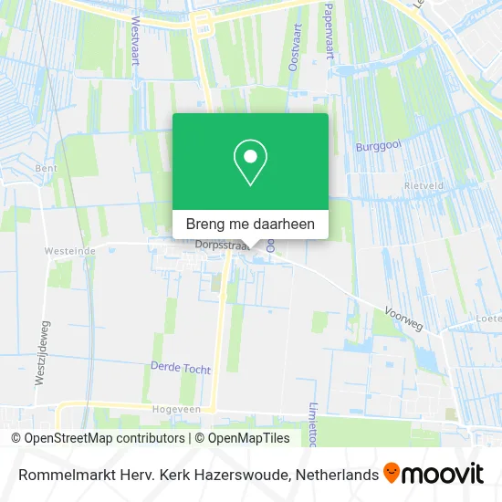 Rommelmarkt Herv. Kerk Hazerswoude kaart