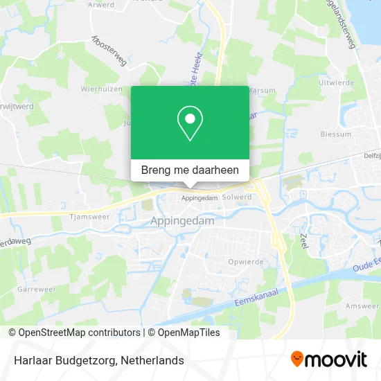 Harlaar Budgetzorg kaart