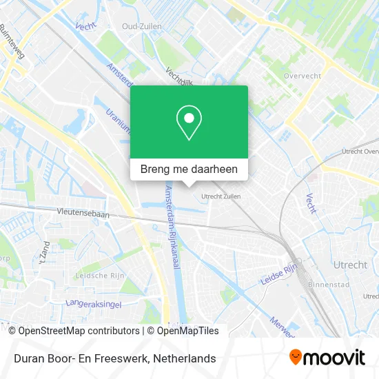 Duran Boor- En Freeswerk kaart