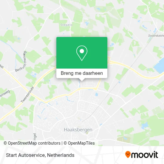 Start Autoservice kaart
