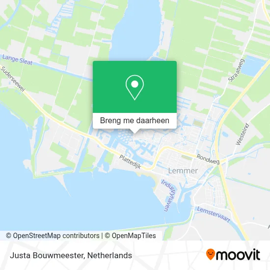 Justa Bouwmeester kaart