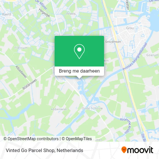 Vinted Go Parcel Shop kaart
