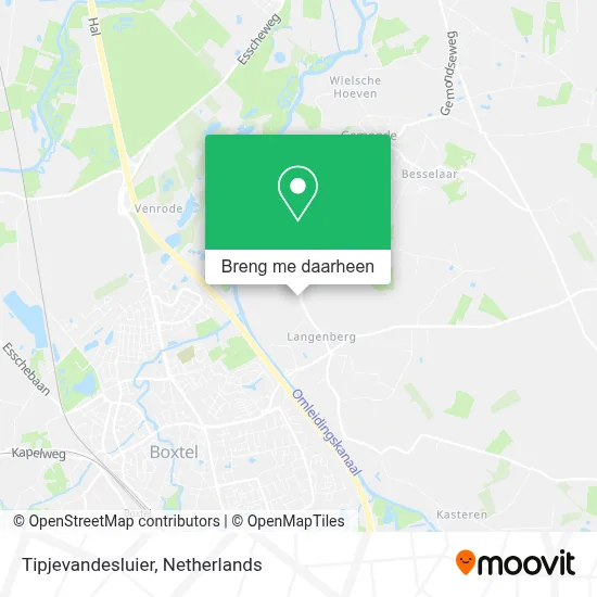 Tipjevandesluier kaart