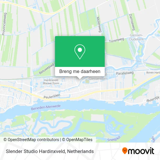 Slender Studio Hardinxveld kaart