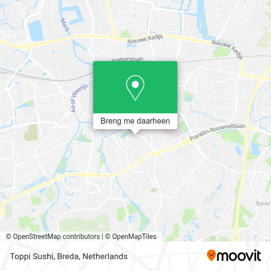 Toppi Sushi, Breda kaart