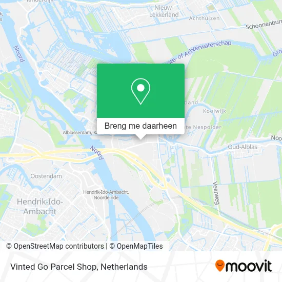 Vinted Go Parcel Shop kaart