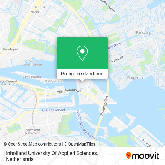 Inholland University Of Applied Sciences kaart