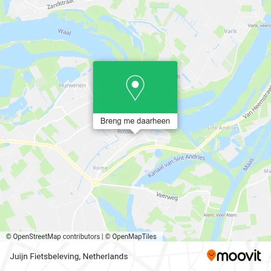 Juijn Fietsbeleving kaart