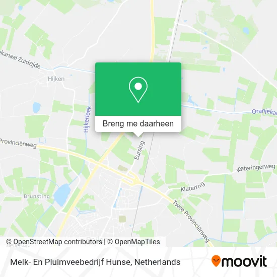 Melk- En Pluimveebedrijf Hunse kaart