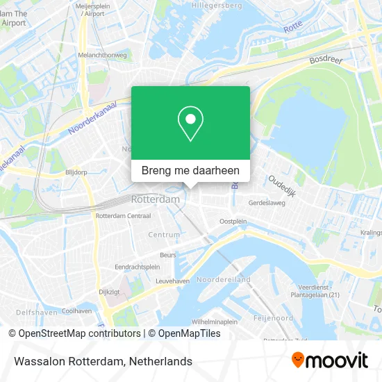 Wassalon Rotterdam kaart