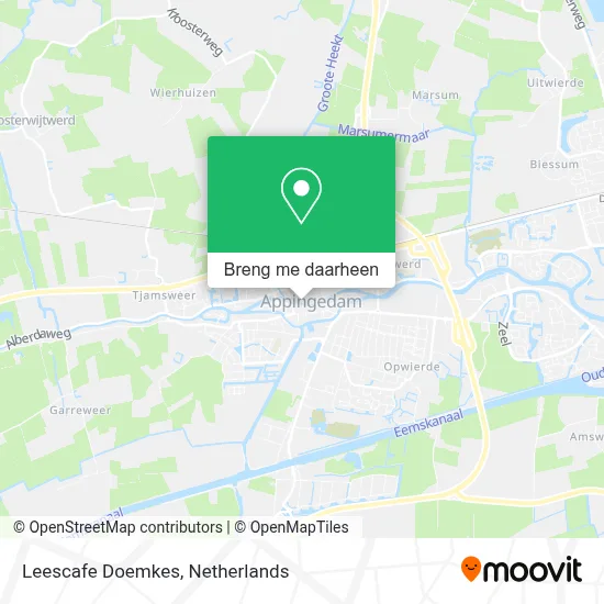 Leescafe Doemkes kaart