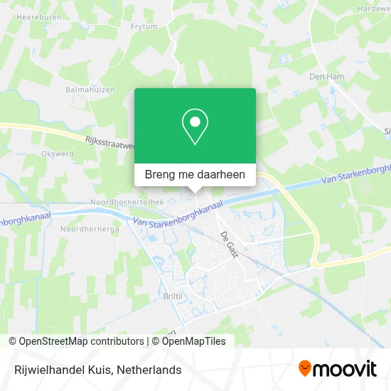 Rijwielhandel Kuis kaart